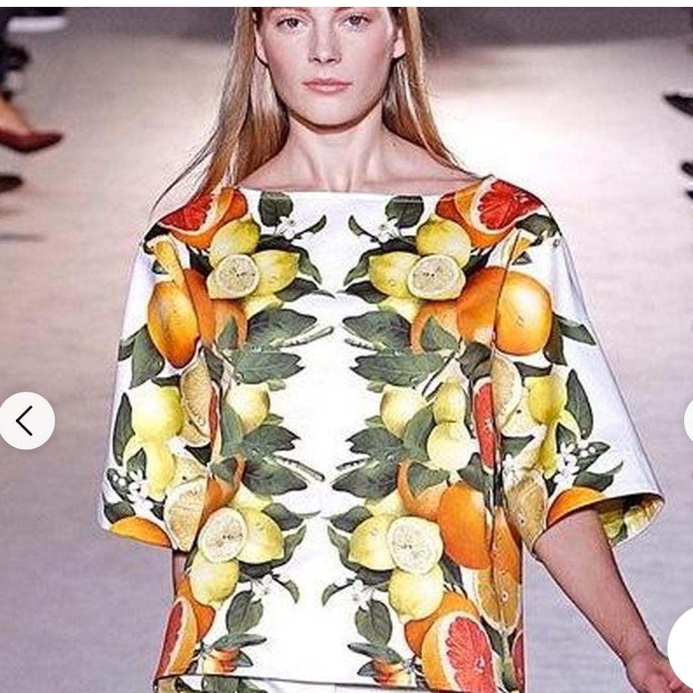 STELLA MCCARTNEY citrus, lemon, and oranges shirt